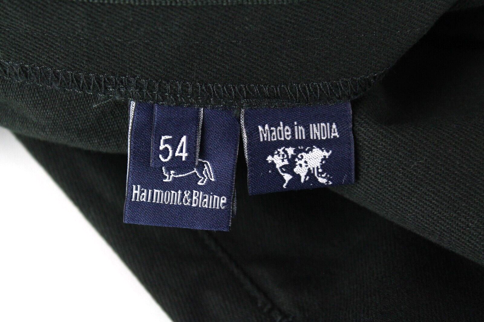 Harmont & Blaine Mens Pants 54 Black Cotton Stretch Narrow  Slit Pockets