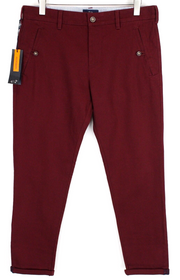 Harmont & Blaine Mens Trousers 50 Red Cotton Stretch Narrow  Side Pockets