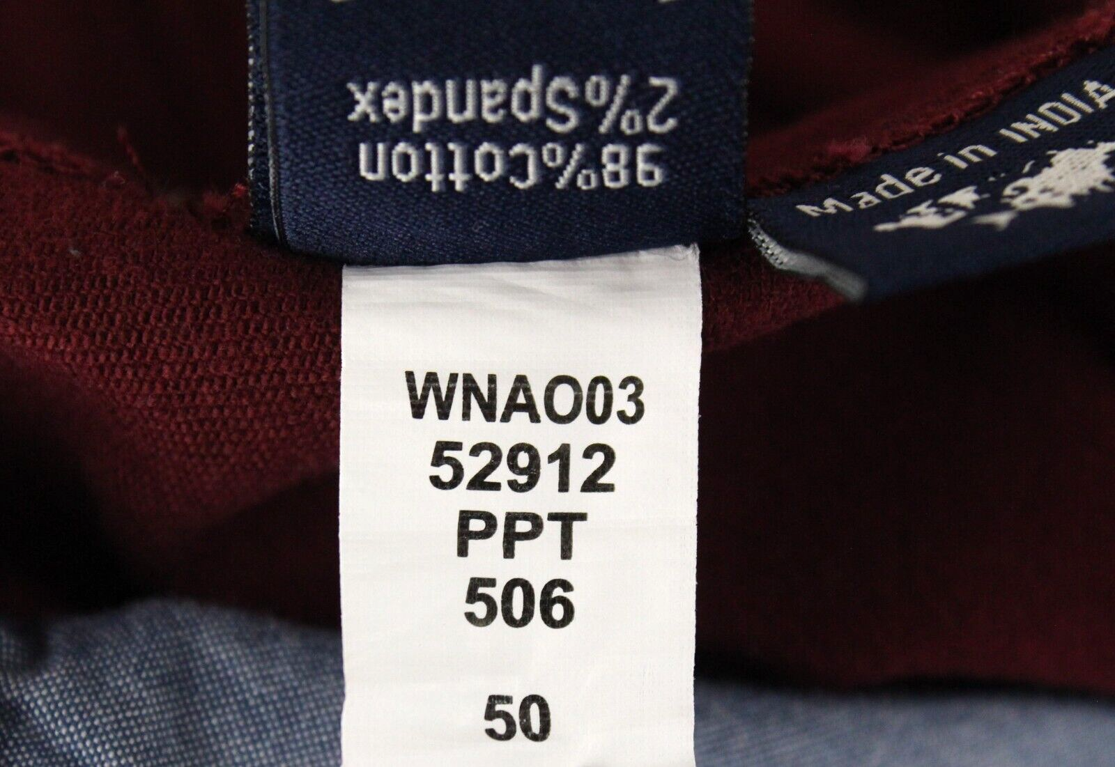 Harmont & Blaine Mens Trousers 50 Red Cotton Stretch Narrow  Side Pockets