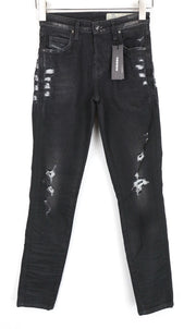 DIESEL Babhila 084YT W24/L30 pilki medvilniniai ploni, aptempti moteriški džinsai 