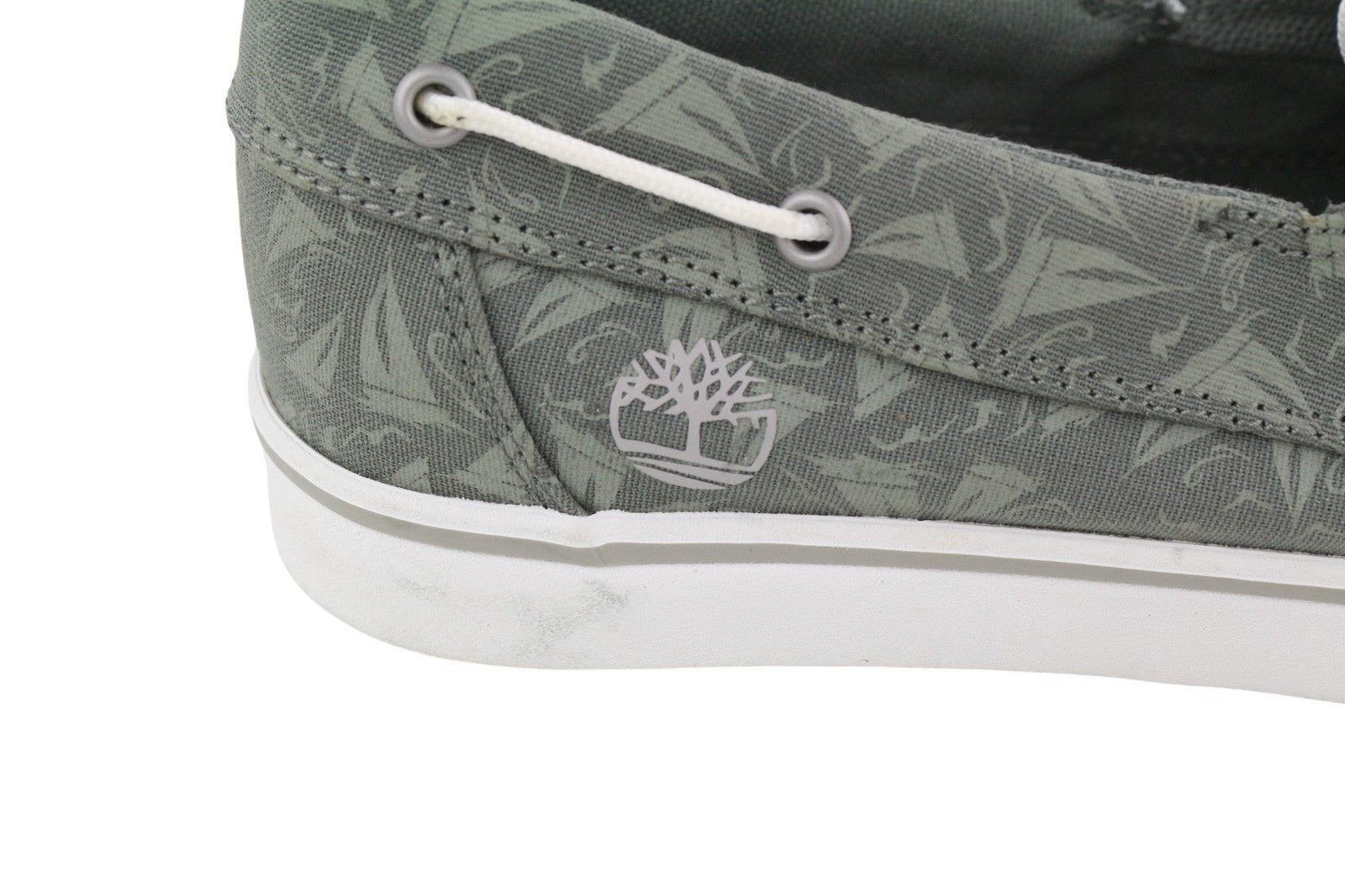 TIMBERLAND A2549 vyriški batai, pilki, raštuoti, tekstiliniai, valties formos, migdolų noselės, suvarstomi. 