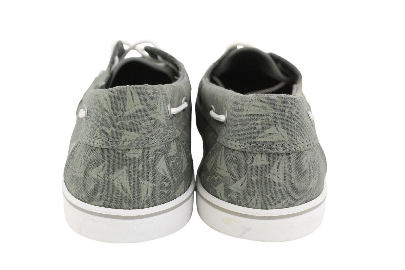 TIMBERLAND A2549 vyriški batai, pilki, raštuoti, tekstiliniai, valties formos, migdolų noselės, suvarstomi. 