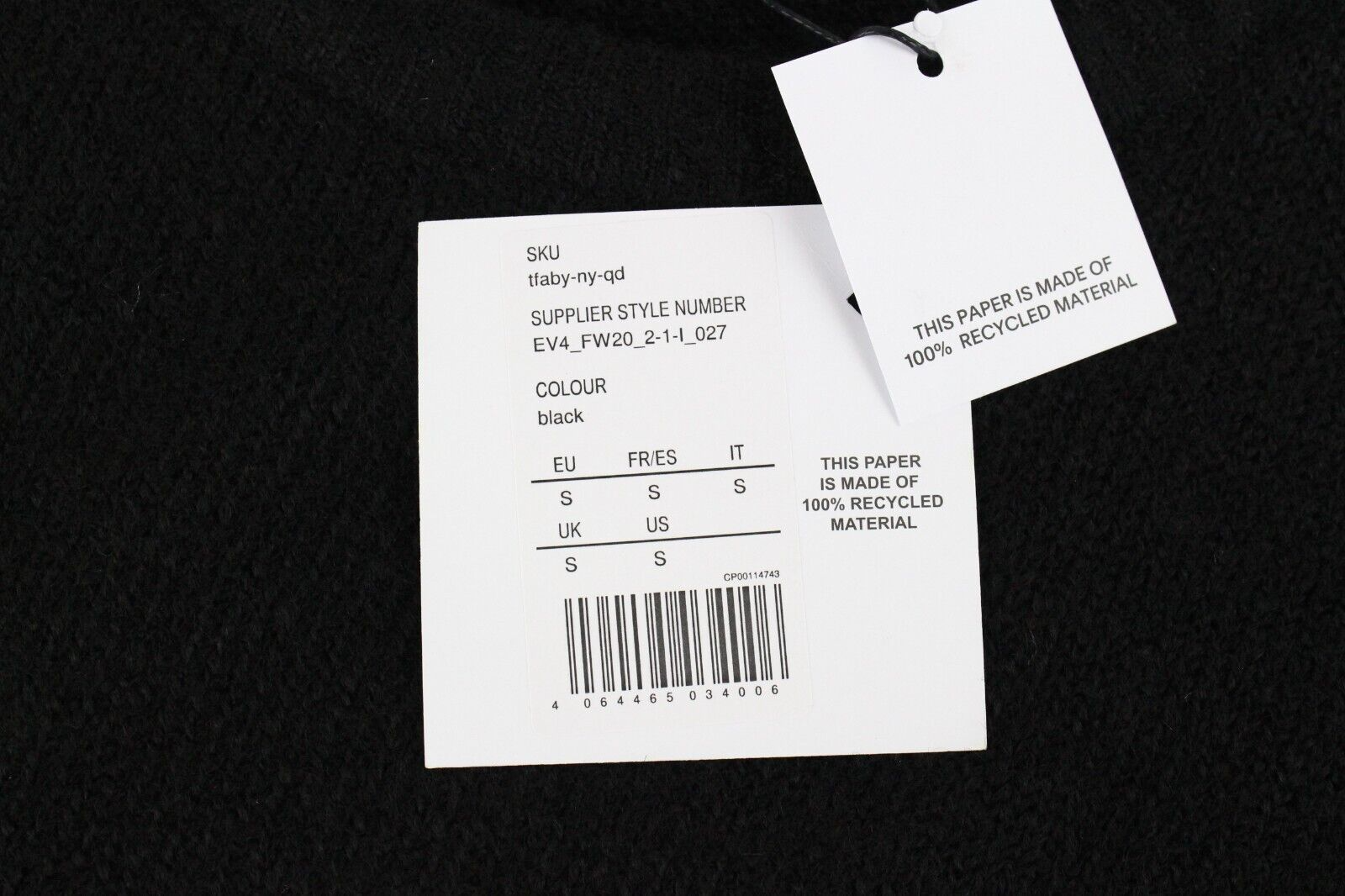 Even&Odd Womens Sweater S Black Knitted Pullover Long Sleeve  Jumper