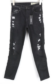 DIESEL Babhila 084YT W25/L30 Slim Fit pilki aptempti tamprūs medvilniniai moteriški džinsai 