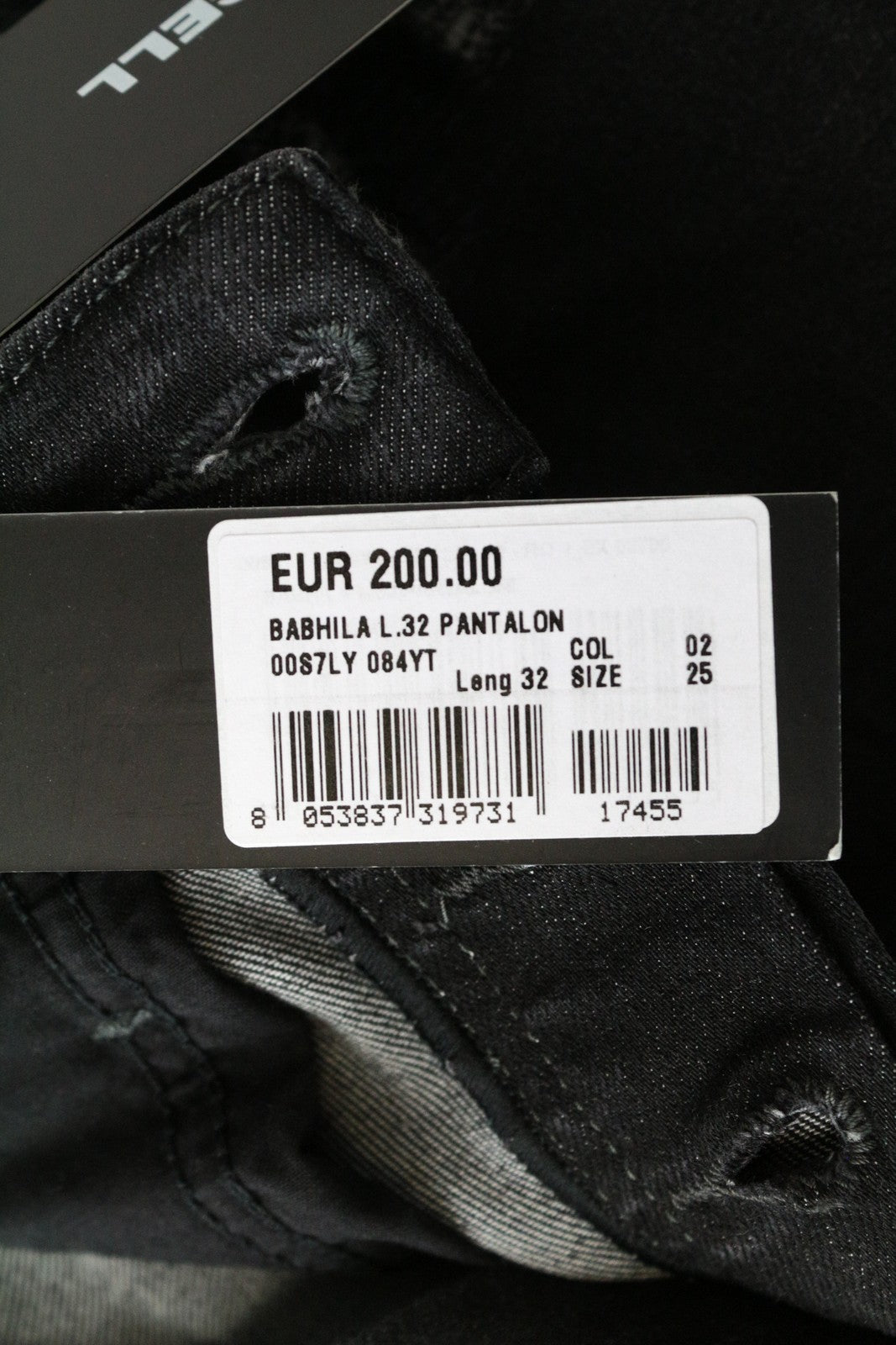 DIESEL Babhila 084YT W25/L32 pilki, ploni, tamprūs, medvilniniai moteriški džinsai 