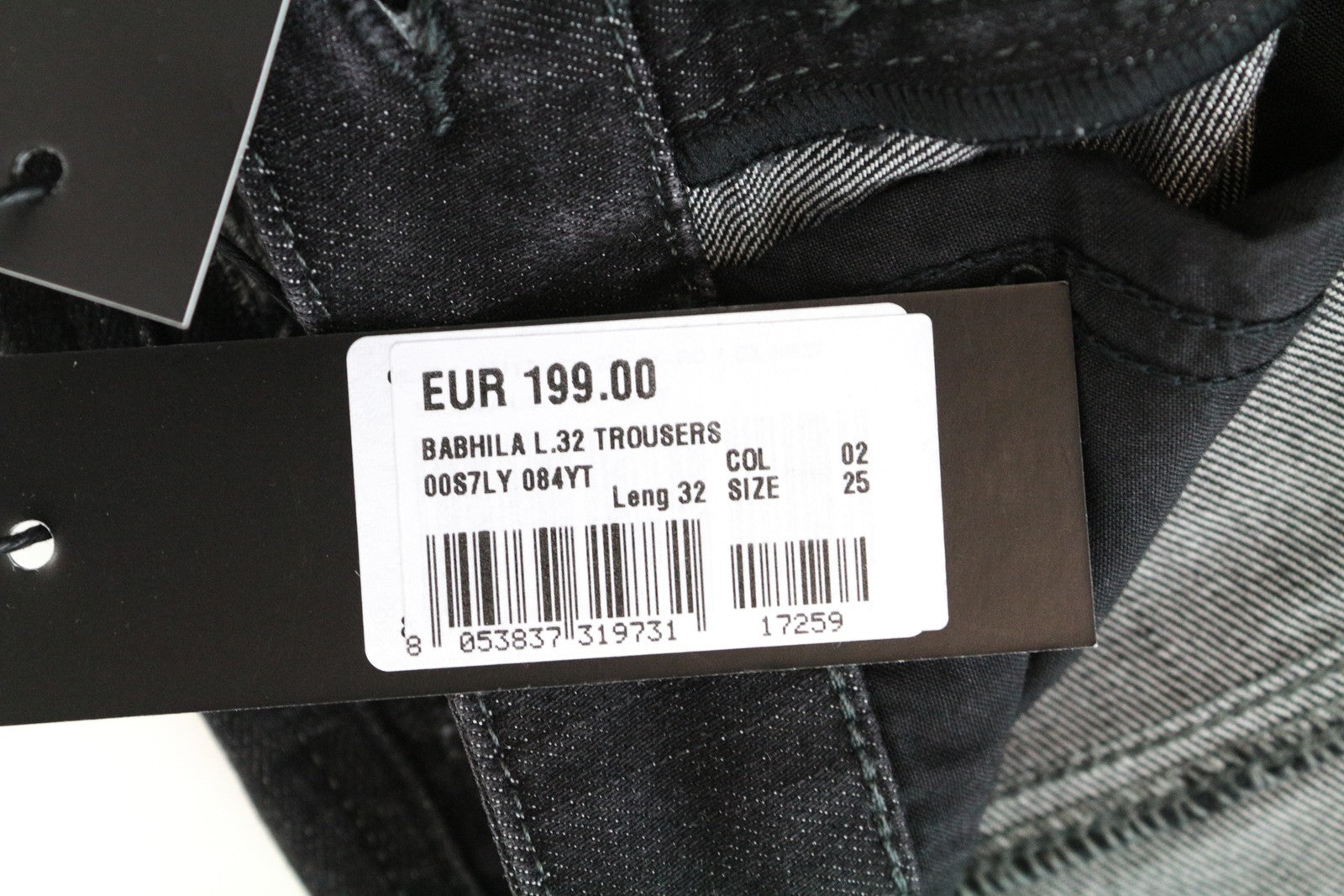 DIESEL Babhila 084YT W25/L32 tamprūs pilki medvilniniai aptempti moteriški džinsai 