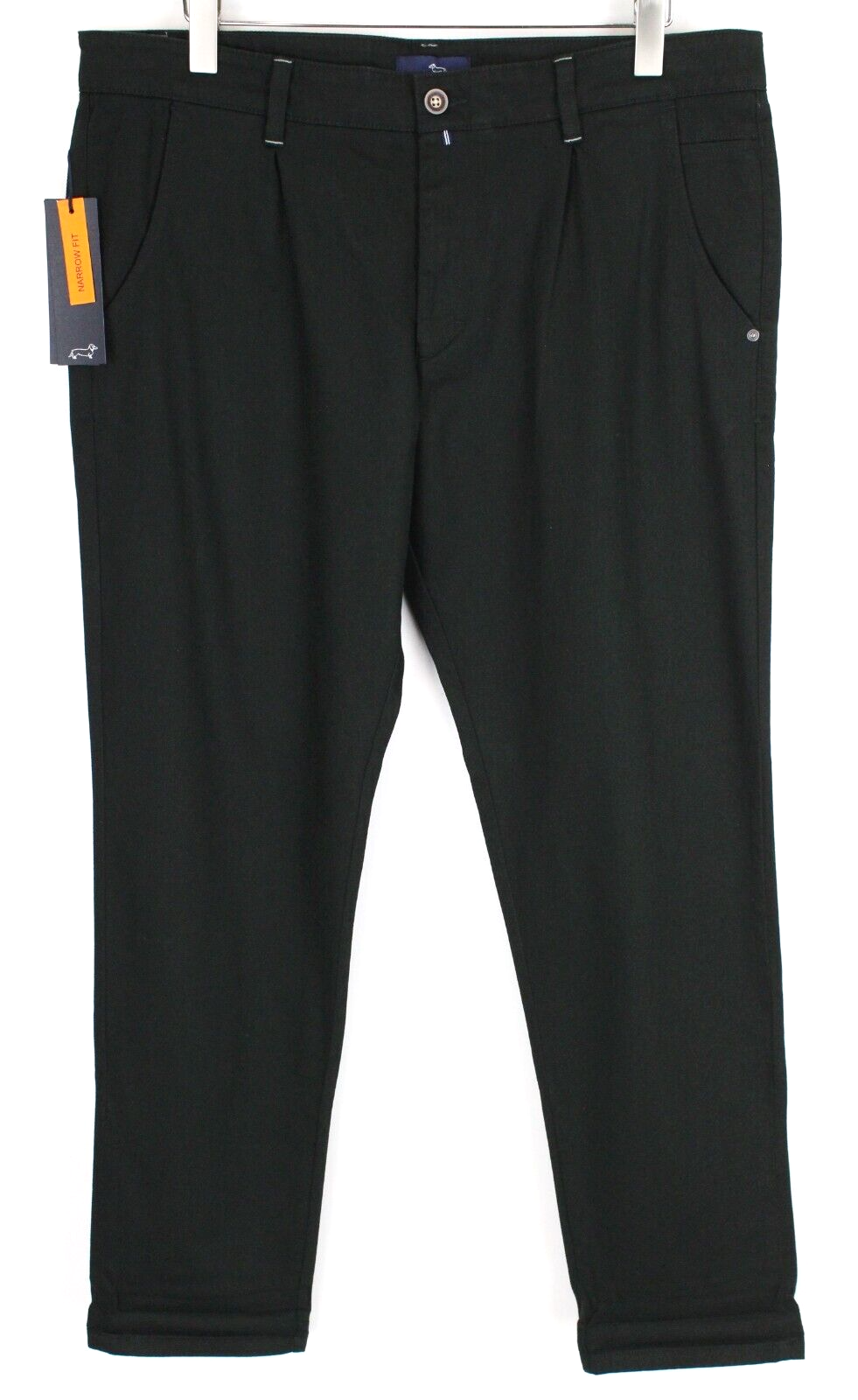 Harmont & Blaine Mens Pants 54 Dark Green Chino Stretch Narrow  Design