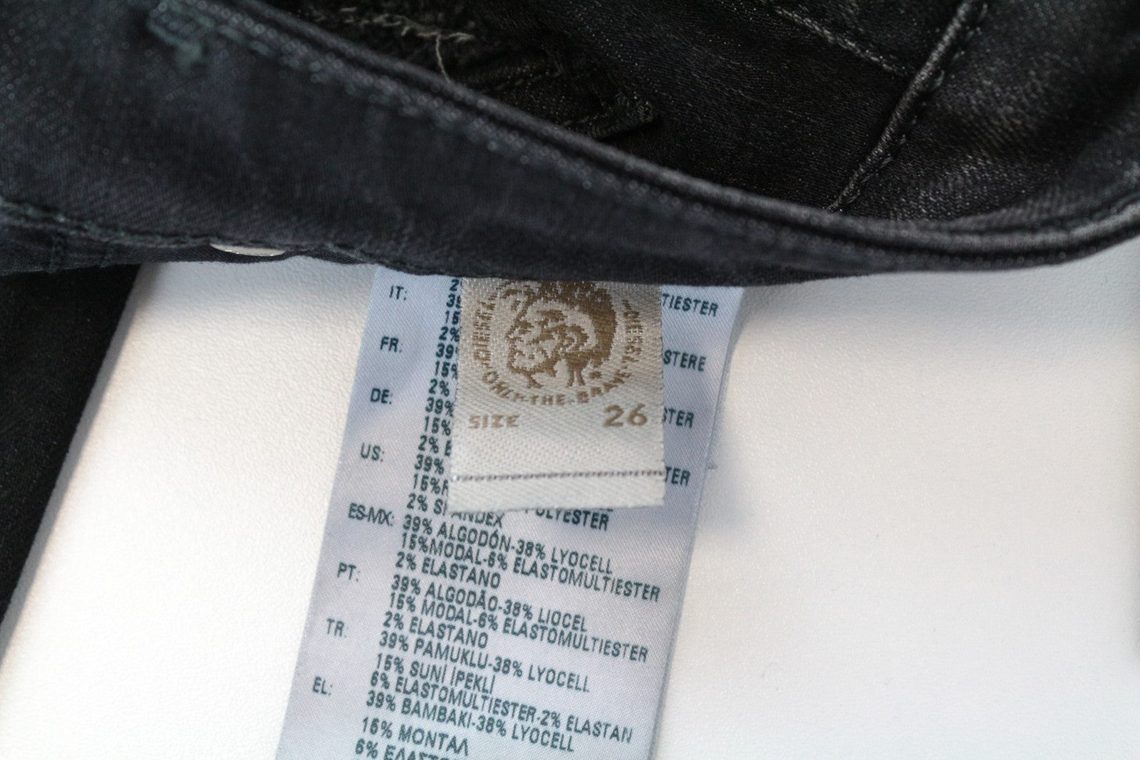 DIESEL Babhila 084YT Grey Slim Jeans W26/L32 Stretch Casual Fit for Women's