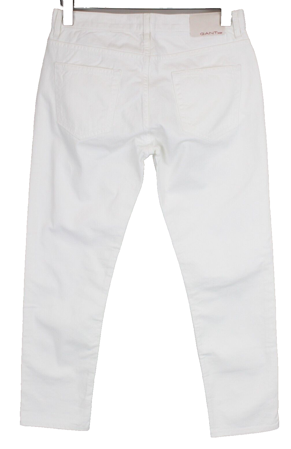 Gant Rugger Mens Jeans W27/L34 Button-Fly Straight Off-White Distressed