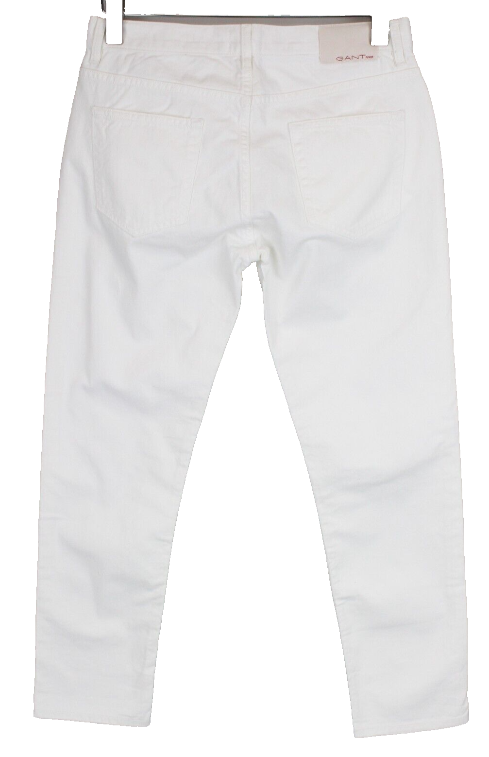 Gant Rugger Mens Pants W27/L34 Distressed Off-White Button-Fly Straight Cut