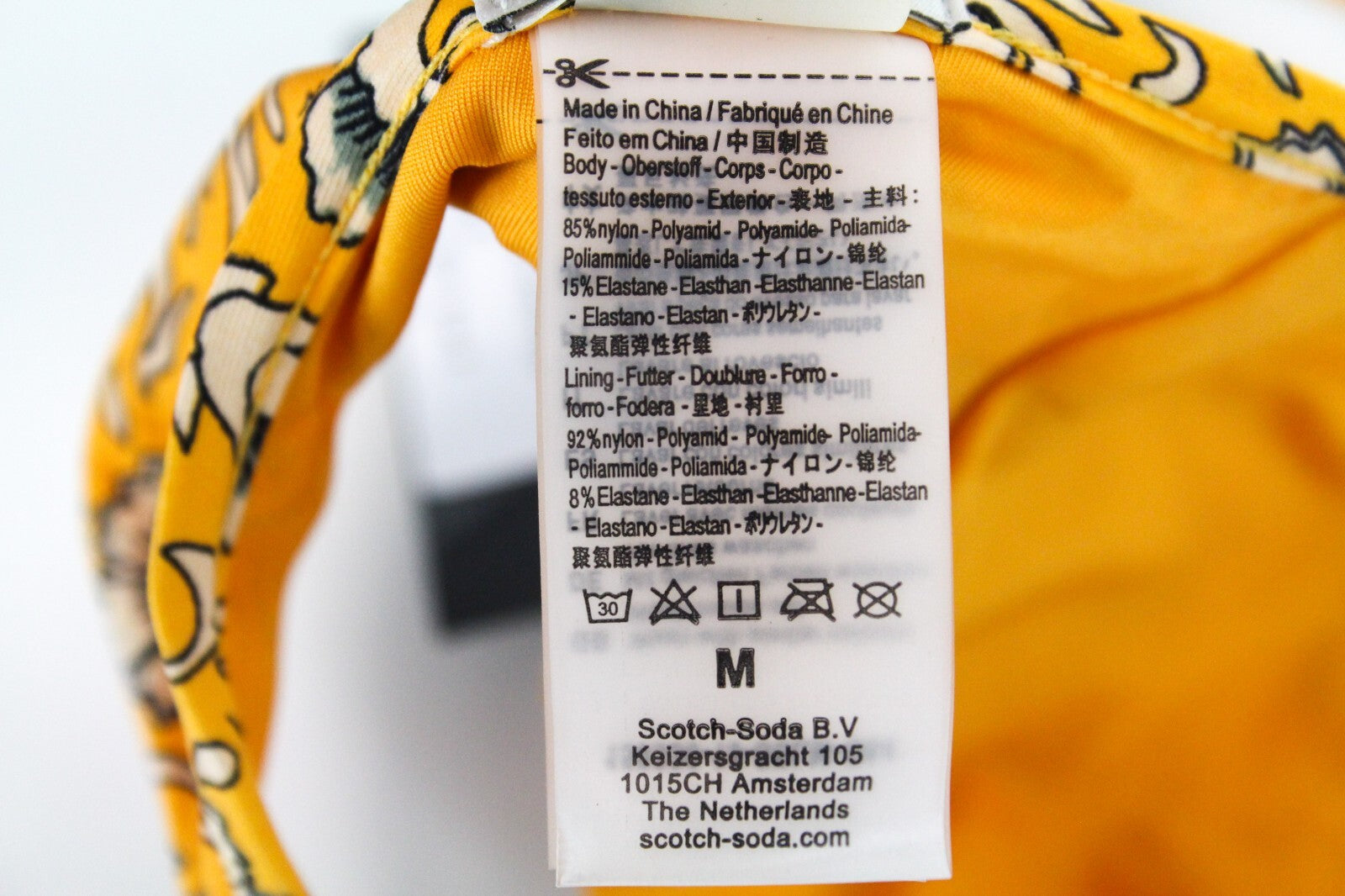 Maison Scotch Womens Swimwear M Bandeau Floral Pattern Colorful Tied Colourful