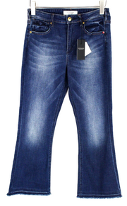 Scotch & Soda Womens Jeans W31/L34 Blue Cropped Stretch Cotton  Blauw