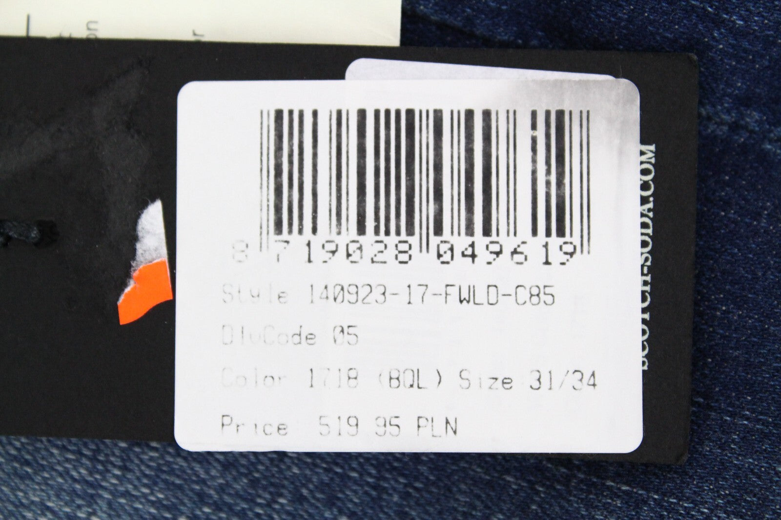 Scotch & Soda Womens Jeans W31/L34 Blue Cropped Stretch Cotton  Blauw