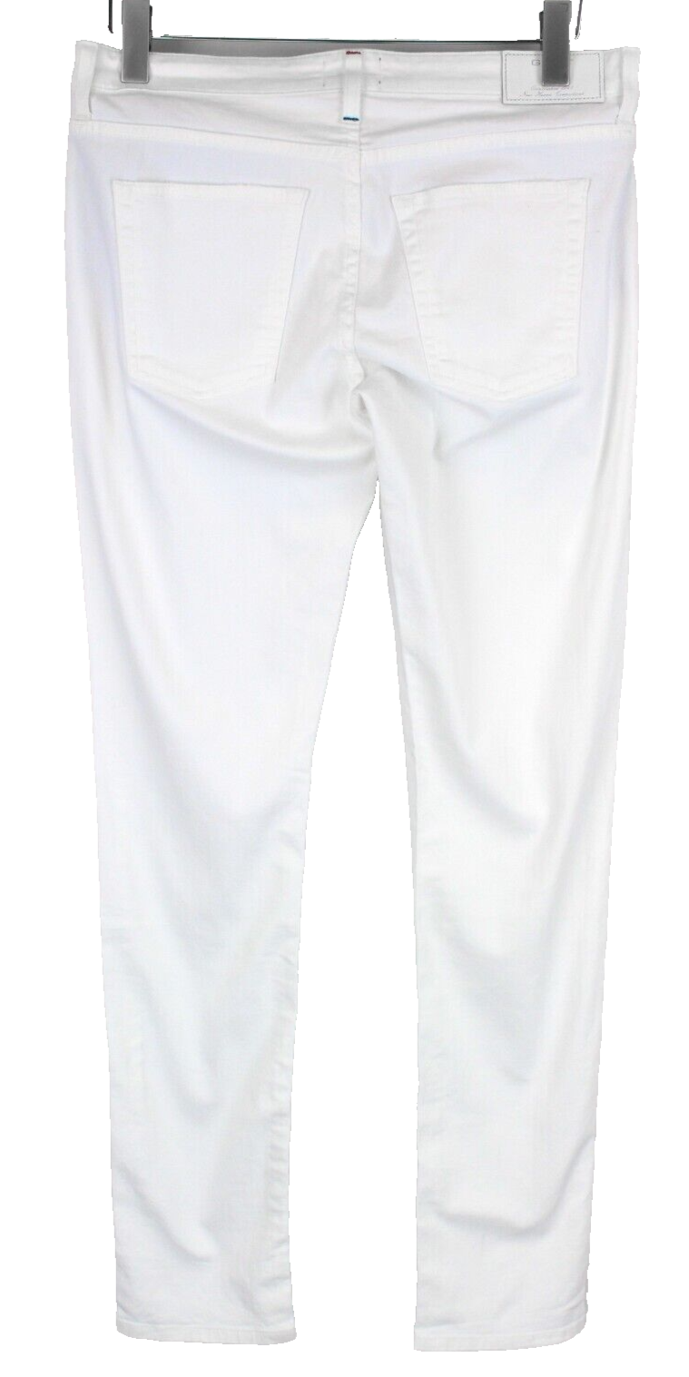 Gant Womens White Jeans W30/L34 Slim  Cotton Stretch Low Waist Tapered