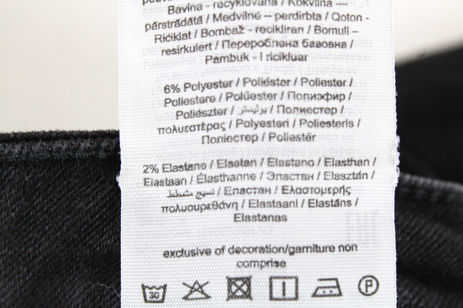 Only Womens Black Jeans L Skinny Stretch Cotton Mid Waist Power Push