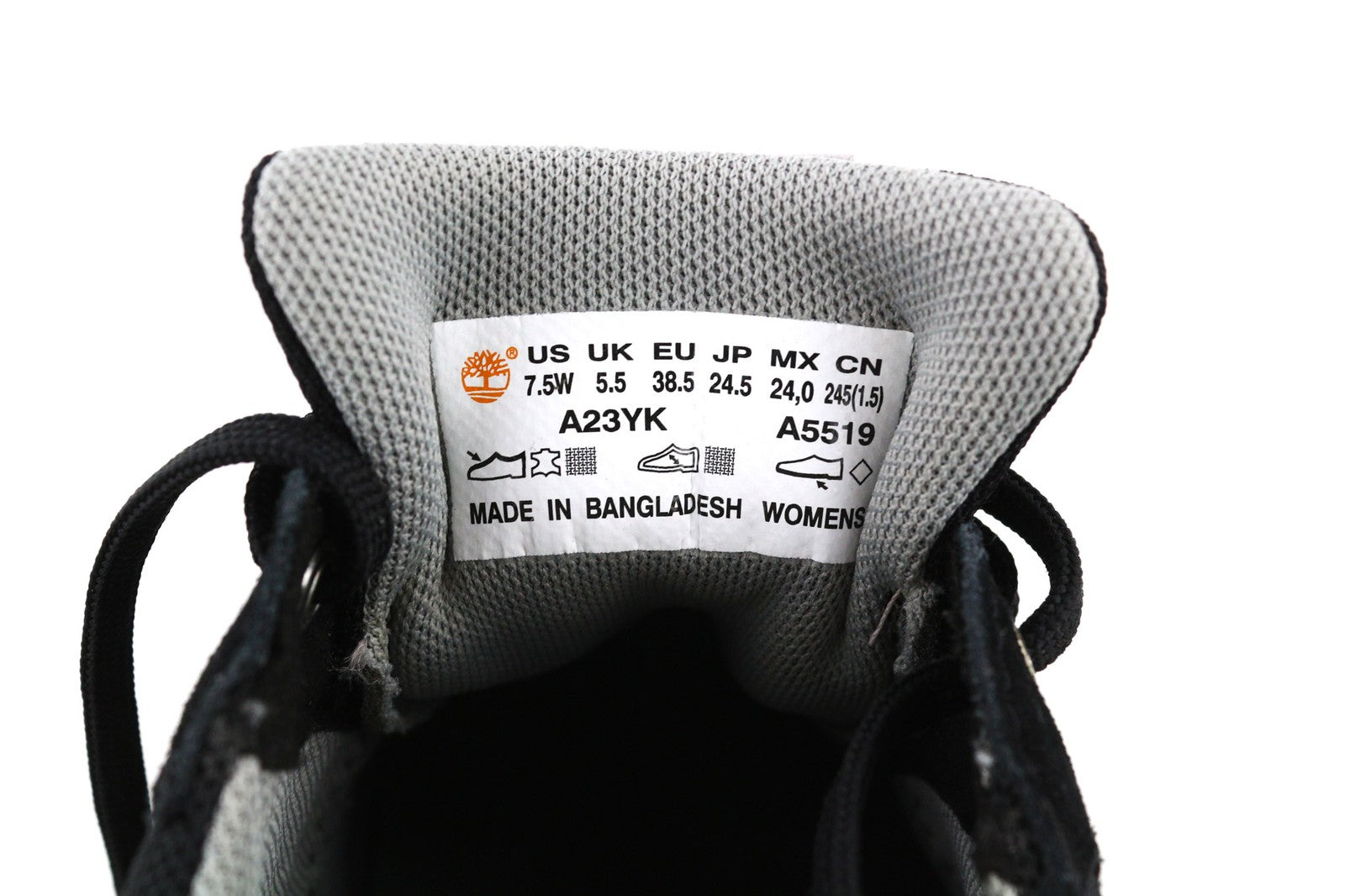 TIMBERLAND A23YK-A5519 moteriški sportbačiai, EU38.5/39, juodos odos tekstiliniai sportbačiai 