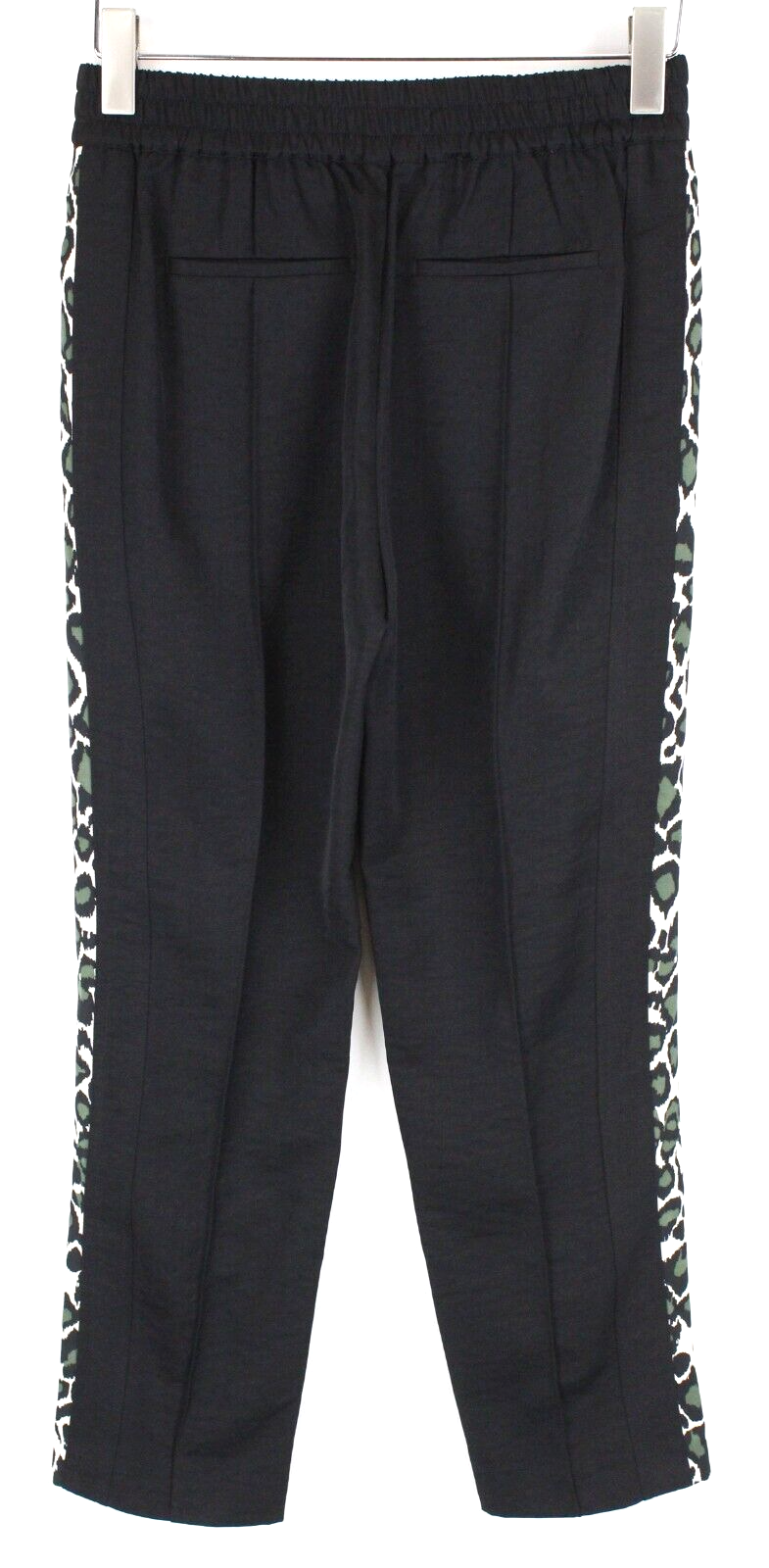 Maison Scotch Womens Trousers S Grey Pull-On Pleated Cheetah Pattern Line