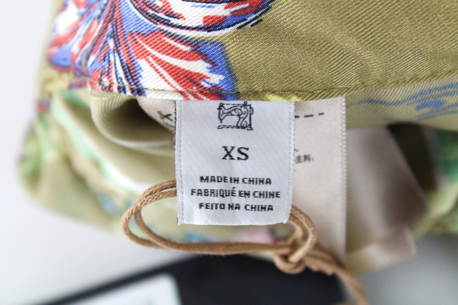 Maison Scotch Womens Pants XS Green Palm Flower Pleated Patterned Pull-On