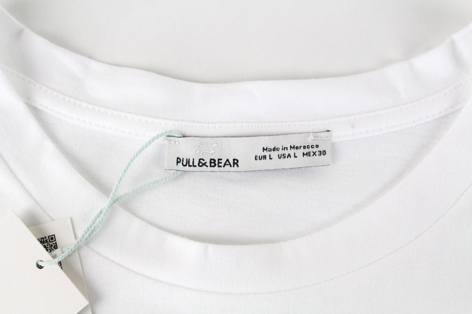Pull & Bear Womens Top L White Sleeveless Round Neck Cotton  Pullover