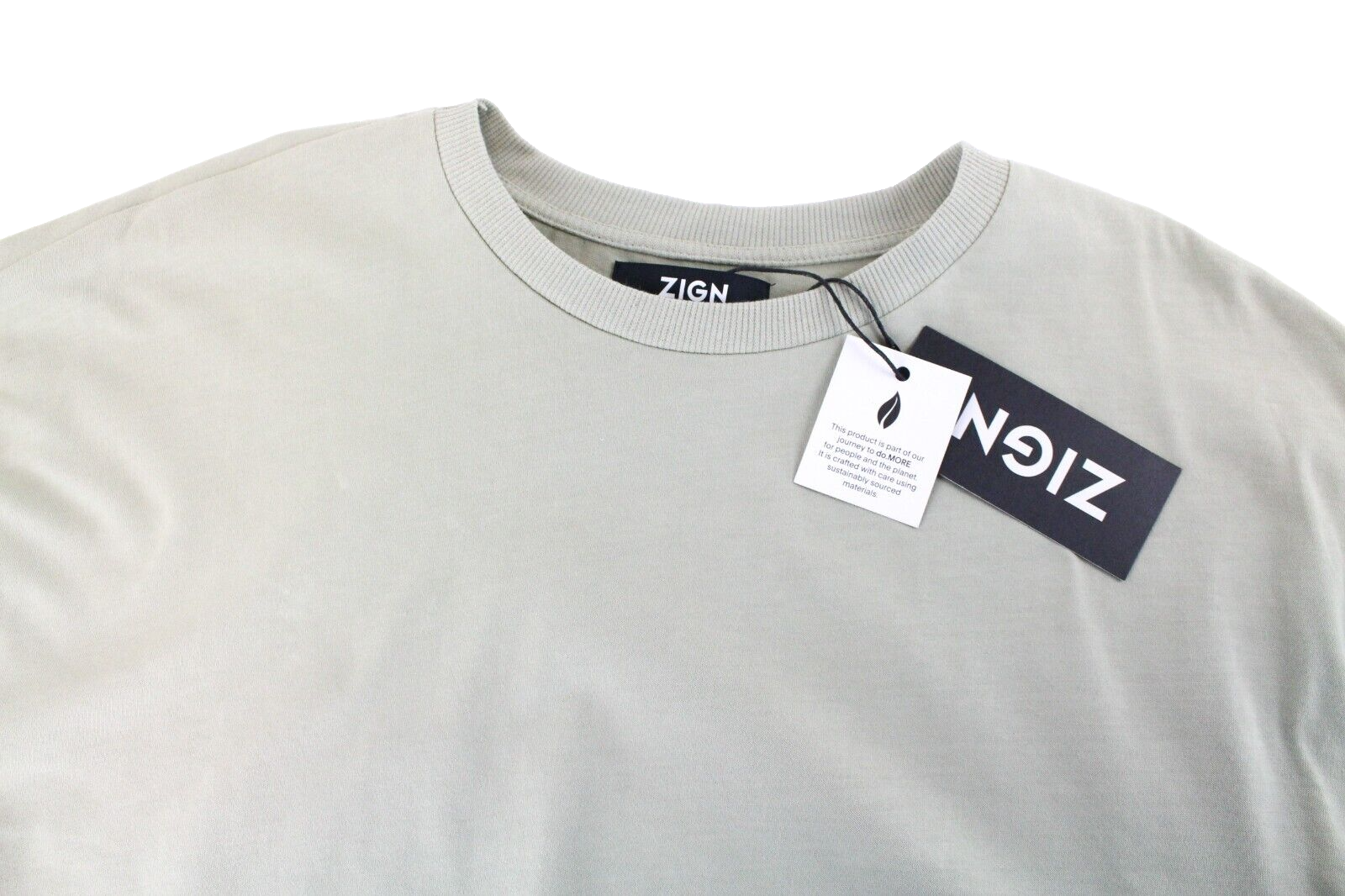 Zign moteriškas trumpintas džemperis L dydžio šviesiai žalias ilgomis rankovėmis medvilninis megztinis 