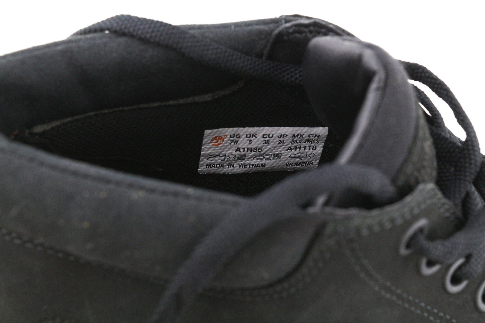 TIMBERLAND A1R35-A44118 moteriški batai EU37.5/38 juodi odiniai su raišteliais 