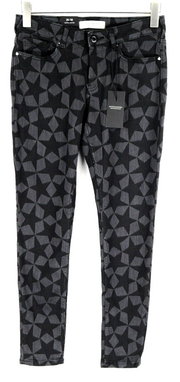 „Scotch &amp; Soda“ moteriškos džinsinės kelnės W28/L30 pilkos, aptemptos, žvaigždės rašto 