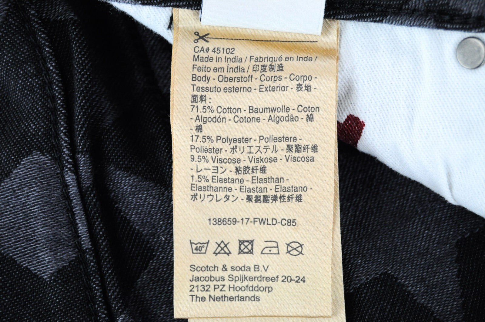 „Scotch &amp; Soda“ moteriškos džinsinės kelnės W28/L30 pilkos, aptemptos, žvaigždės rašto 