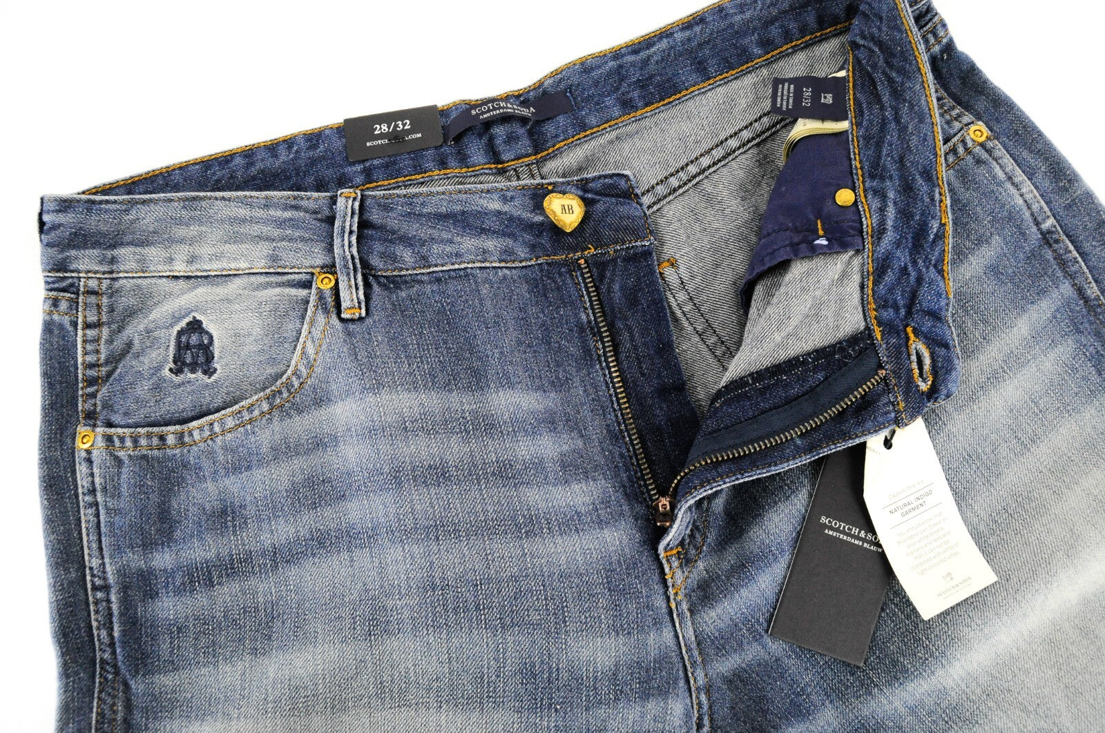 „Scotch &amp; Soda Bandit“ moteriški džinsai W28/L32 mėlyni, skalbti, ploni medvilniniai lininiai džinsai 