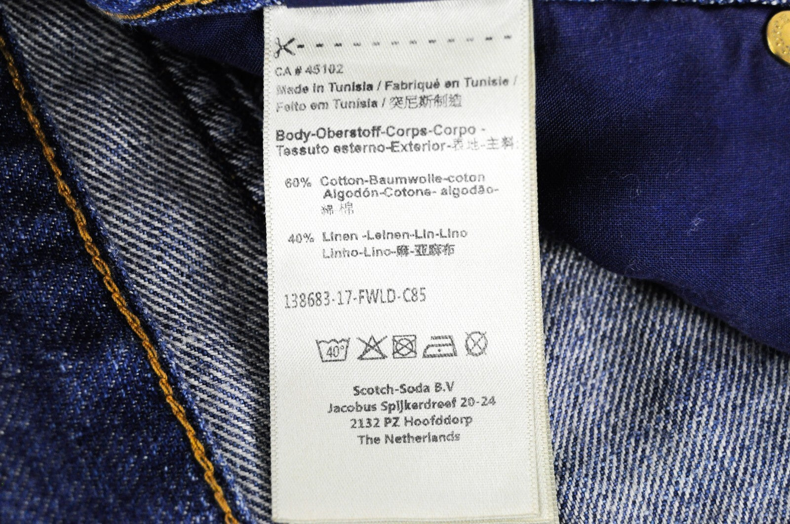 „Scotch &amp; Soda Bandit“ moteriški džinsai W28/L32 mėlyni, skalbti, ploni medvilniniai lininiai džinsai 