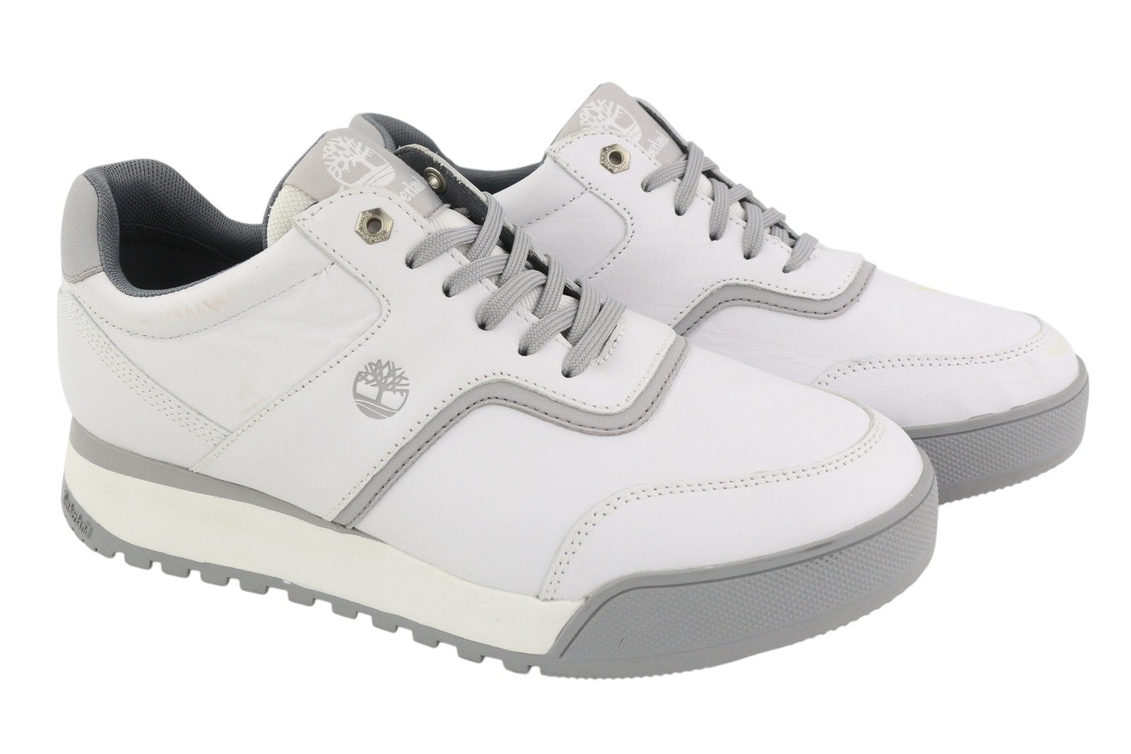 TIMBERLAND A23ZG moteriški sportbačiai, pilki, odiniai, žemapadžiai, suvarstomi logotipu, 38 € 