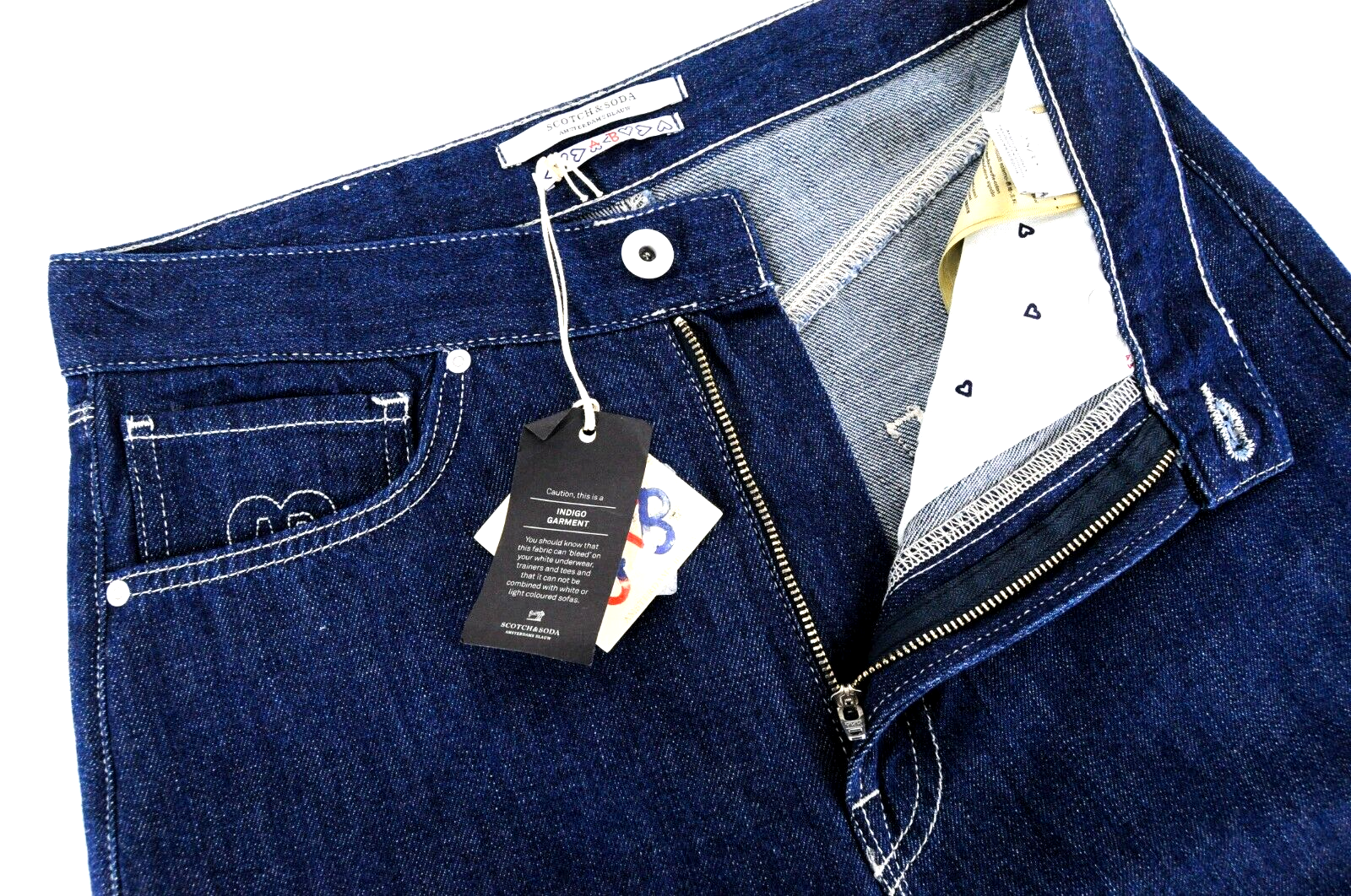 Scotch &amp; Soda moteriški džinsai W25/L32 mėlyni laisvi mėlyni medvilniniai džinsai 