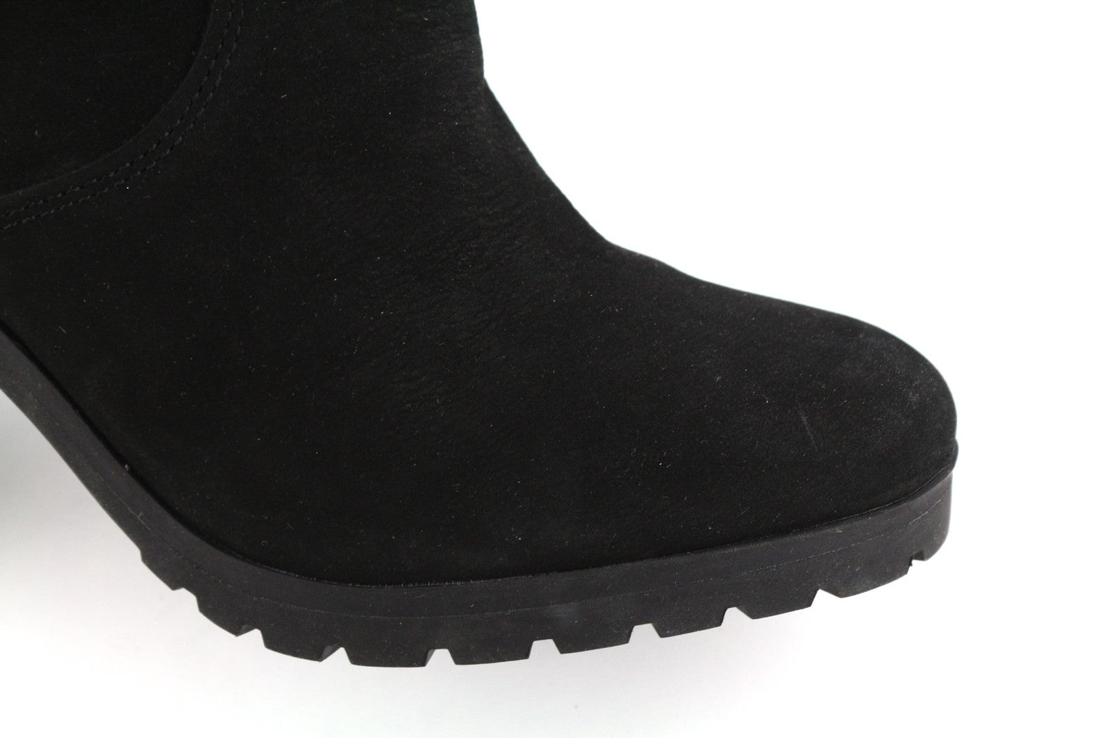 TIMBERLAND A22BA-A6034 moteriški batai EU37/37.5 juodi odiniai užtrauktuku užsegami aukštakulniai 