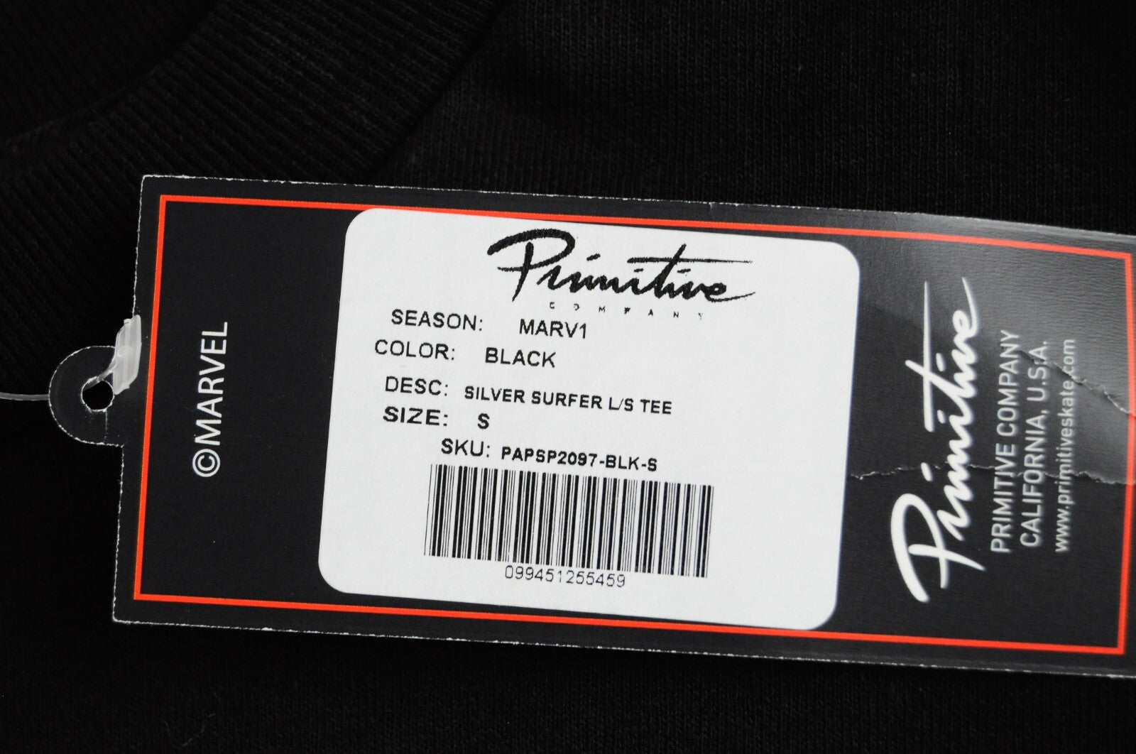 Primitive vyriškas Marvel džemperis S juodas medvilninis megztinis ilgomis rankovėmis 