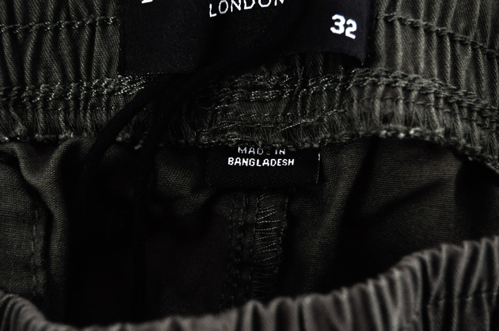 Brave Soul Mens Trousers 32 Green Khaki Pull-On Cotton Drawstring Waistband