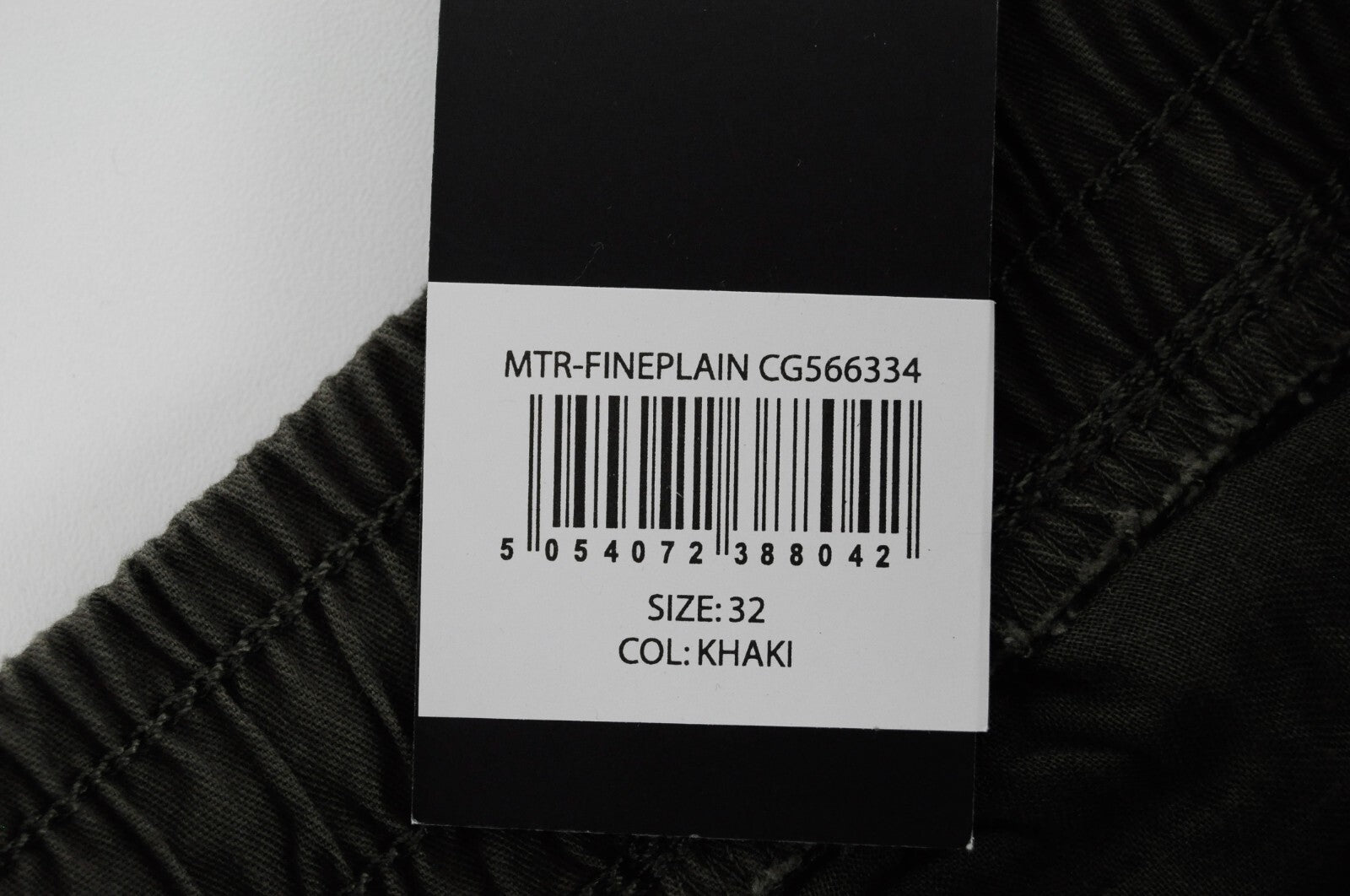 Brave Soul Mens Trousers 32 Green Khaki Pull-On Cotton Drawstring Waistband