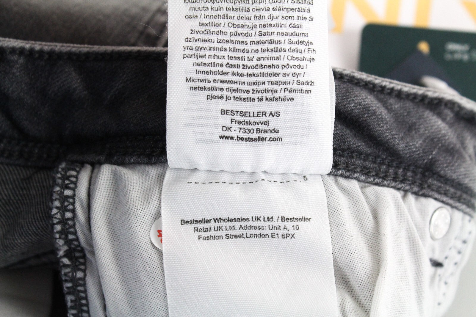 Only Isa Womens Jeans W26 Light Grey Skinny Regular  Stretch Ankle Length