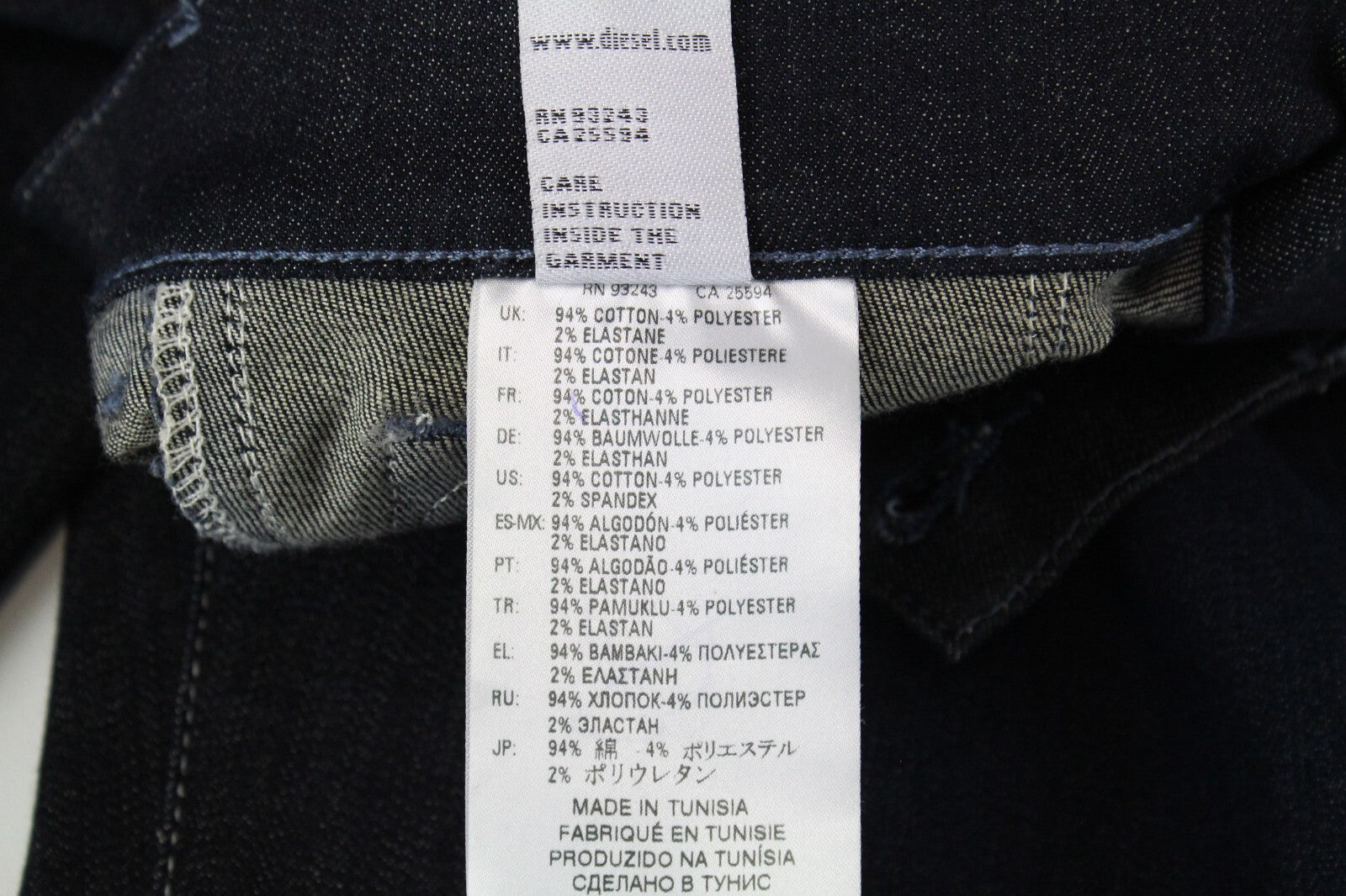 Diesel Livier-S 084QI moteriški džinsai W29 tamsiai mėlyni, aptempti, tamprūs užtrauktukai 