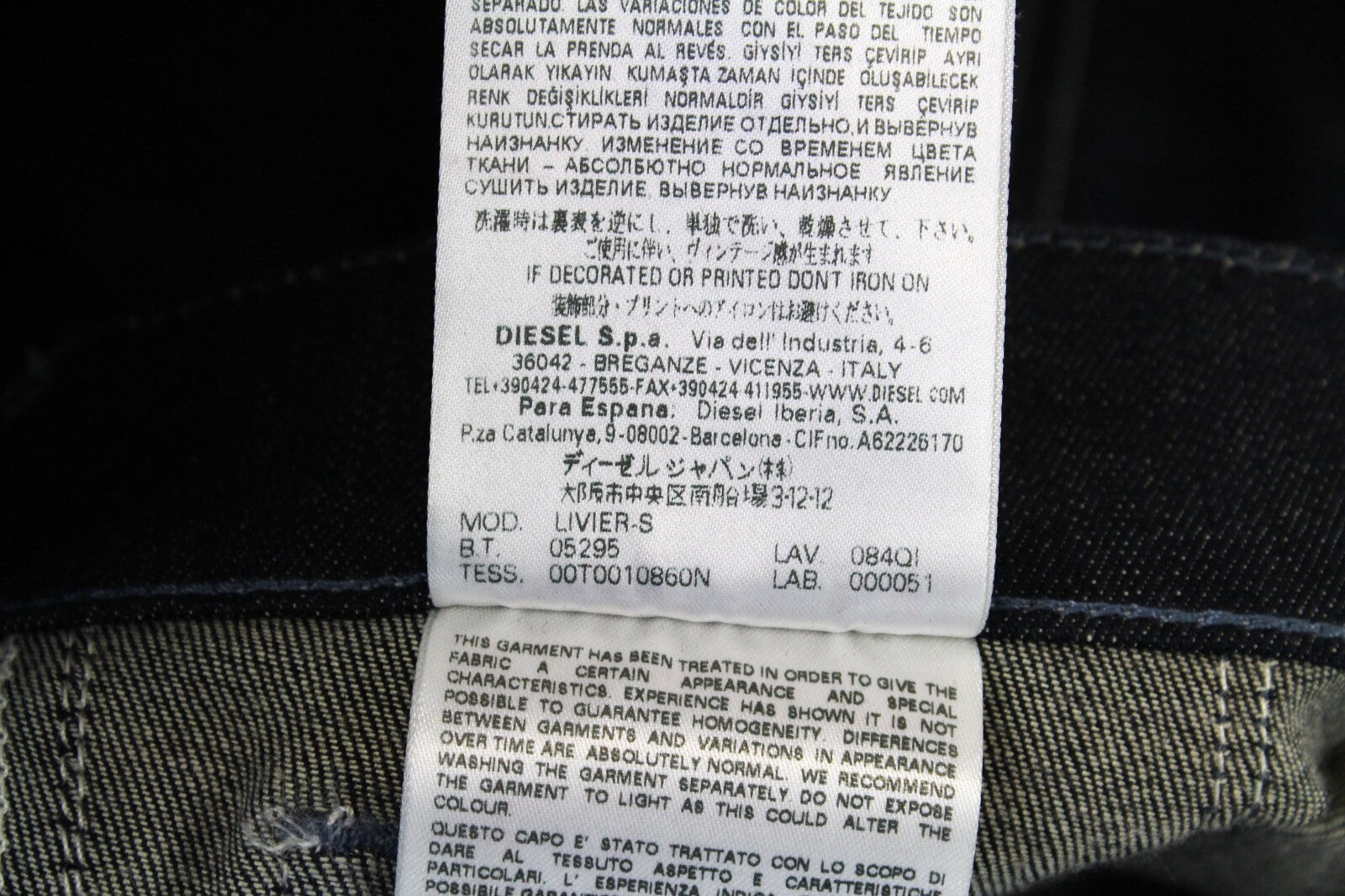 Diesel Livier-S 084QI moteriški džinsai W29 tamsiai mėlyni, aptempti, tamprūs užtrauktukai 