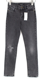 Scotch &amp; Soda moteriški džinsai W24/L32 pilki, dirbtinai sendinti, tiesūs, tamprūs. 