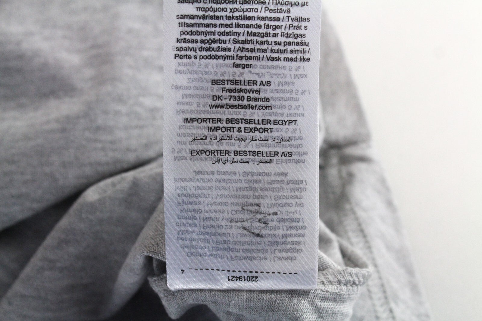 „Only &amp; Sons“ vyriški marškinėliai su šviesiai pilku melanžu ir apvalia kaklo iškirpte, 3 vnt. pakuotėje. 