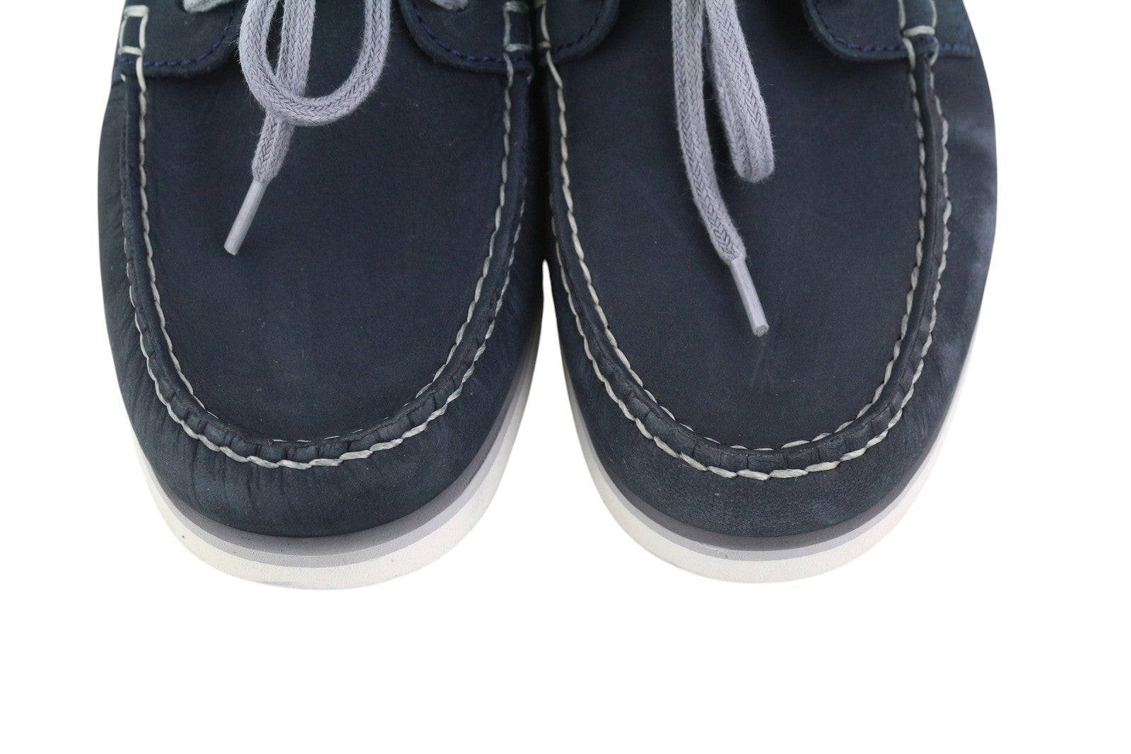 TIMBERLAND A416H vyriški batai EU40/41 tamsiai mėlyni odiniai laiviniai užsegami batai „True Cloud“ 