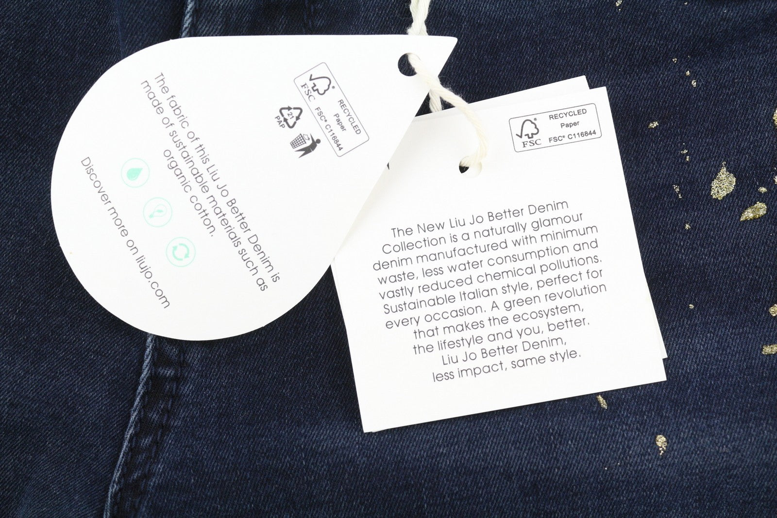 LIU JO New Classy Women Jeans W28 Slim Washed Denim Blue Painted Ankle Length