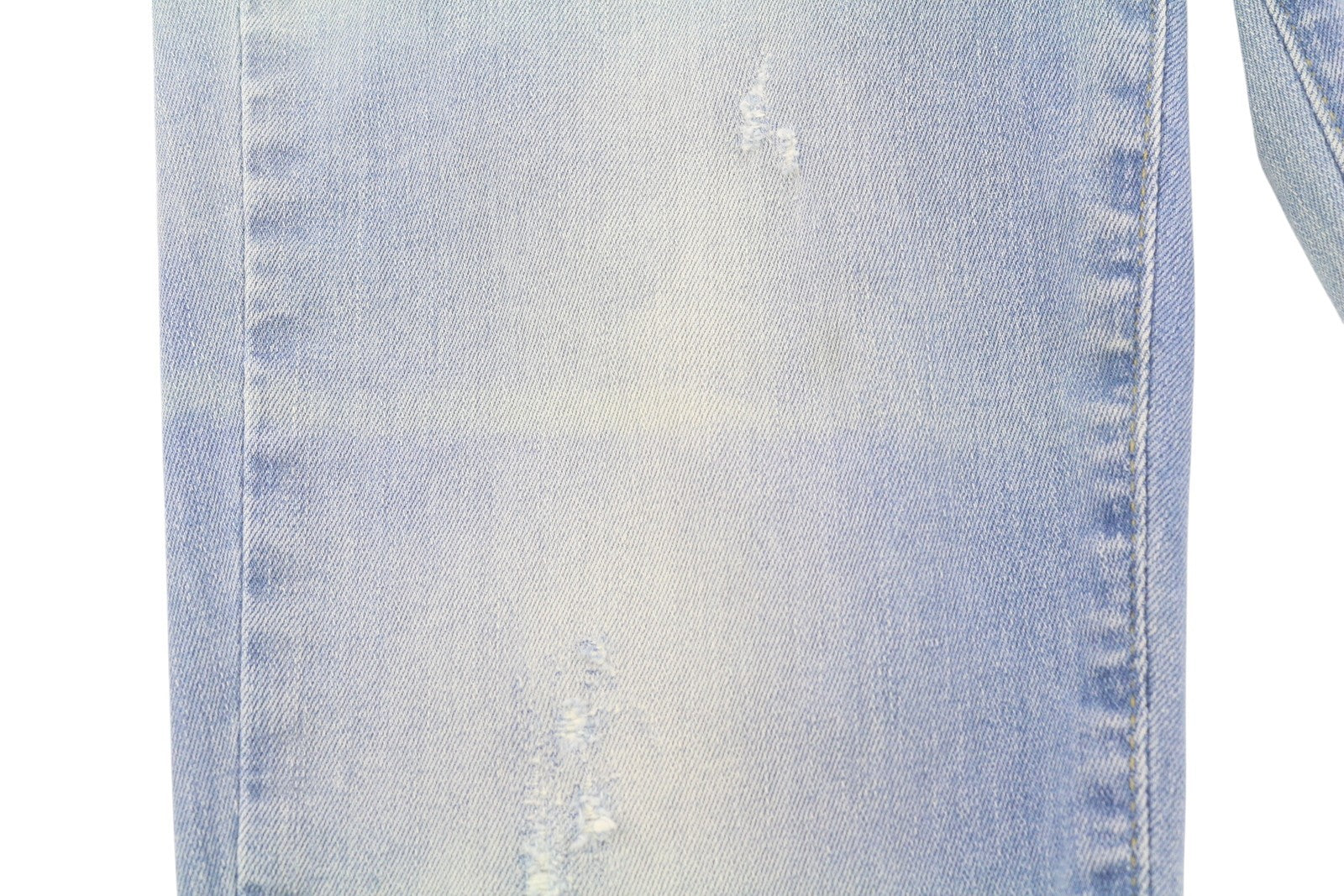 LIU JO Evita Women Jeans W28 Skinny Fit Washed Denim Blue Ripped Distress Logo