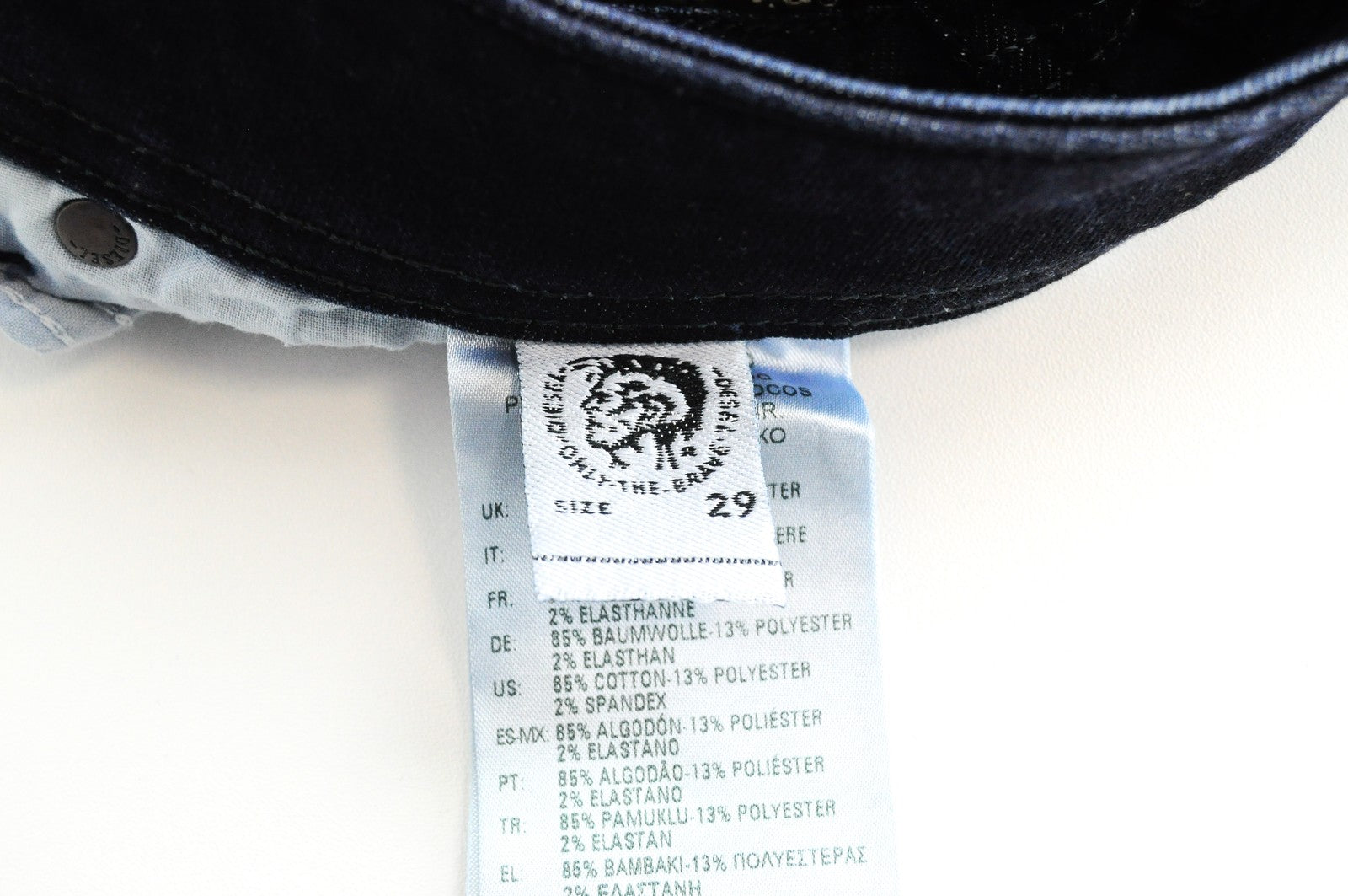 DIESEL Sleenker-X 083AG Skinny Slim vyriški džinsai W29 L32 tamsiai mėlyni, tamprūs 