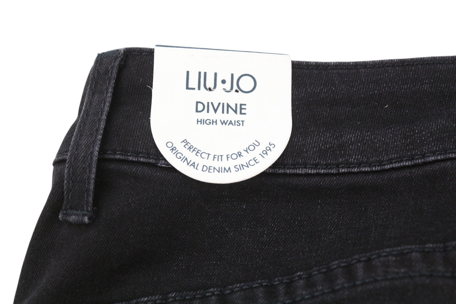 LIU JO Divine Women Jeans W28/L30 Bottom Up High Waist Washed Denim Black Skinny