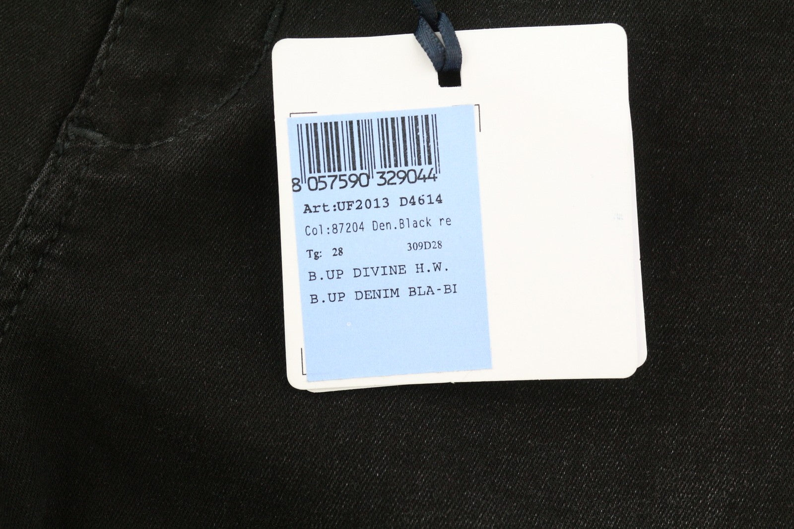 LIU JO Divine Women Jeans W28/L30 Bottom Up High Waist Washed Denim Black Skinny