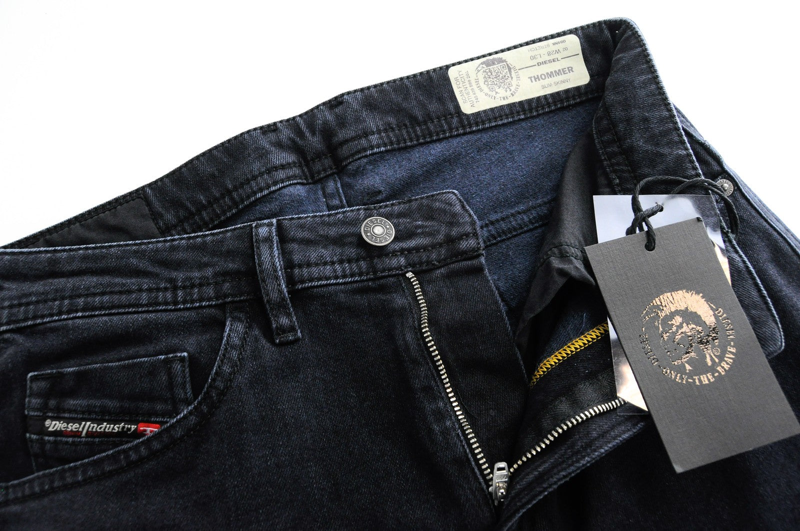 DIESEL Thommer 084NK vyriški džinsai W28 L30 Slim Skinny Blue Cotton Stretch 