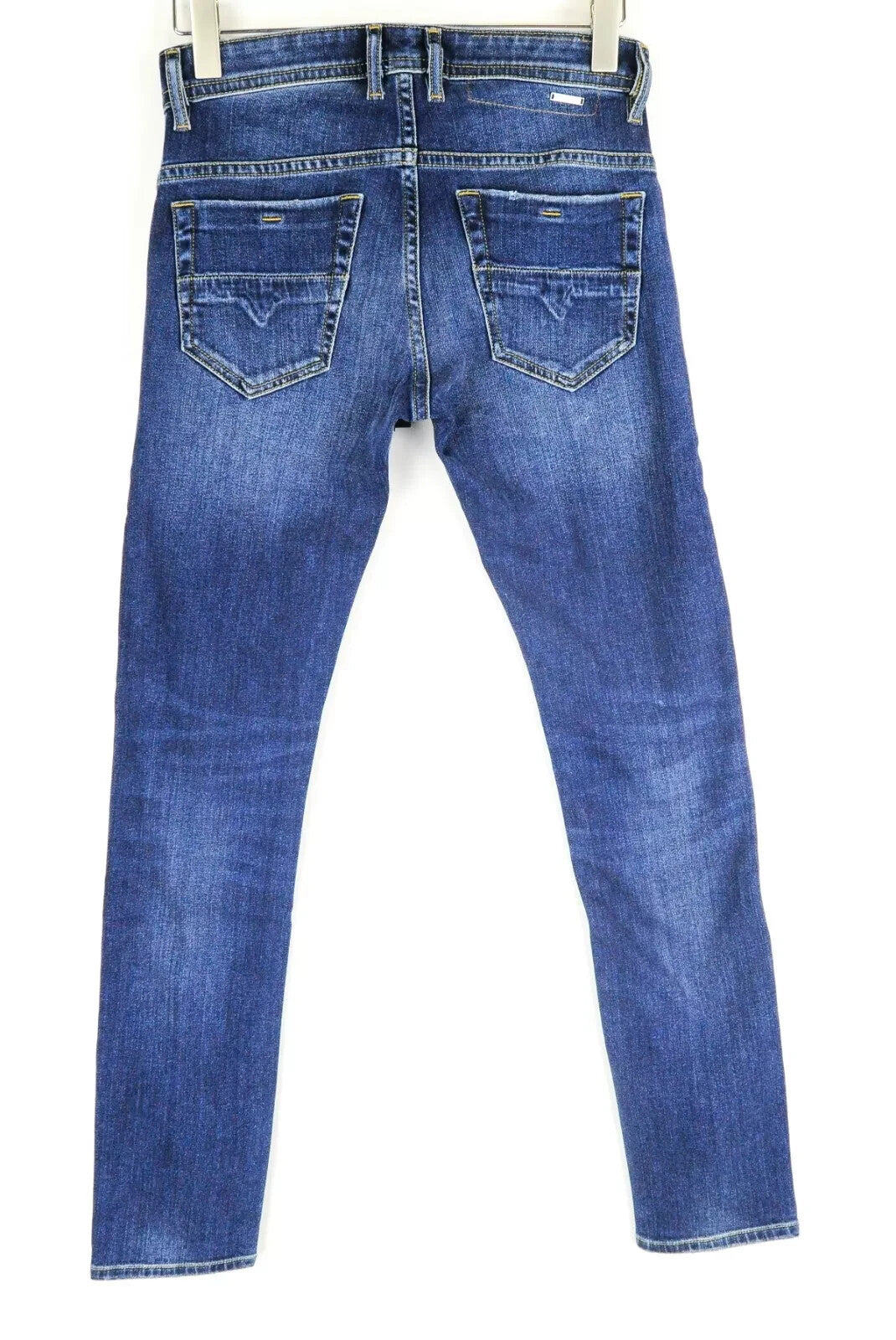 DIESEL Thommer 0870F W27 L32 vyriški džinsai, ploni, siauri mėlyni, 5 kišenių elastingi 