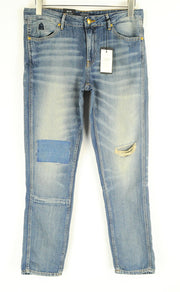 SCOTCH &amp; SODA Bandit Taper moteriški džinsai W26 L32 mėlyni skalbtos medvilnės lino Slim
