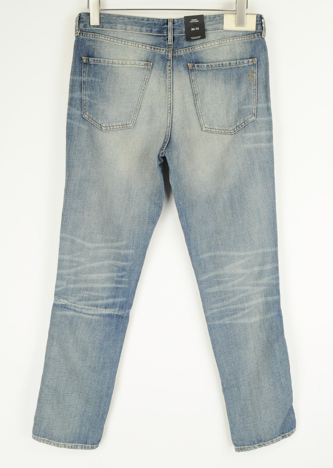 SCOTCH &amp; SODA Bandit Taper moteriški džinsai W26 L32 mėlyni skalbtos medvilnės lino Slim